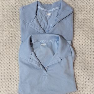 Old Navy Uniform Polo Bundle. Light blue. Size M. Size 8.